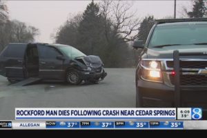 Rockford man dies following crash near Cedar Springs