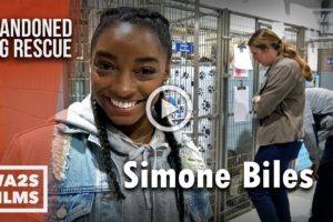 Simone Biles Spends A Night In the Dog House Helping Adopt Out Dogs - The Abandoned Dog Rescue Show