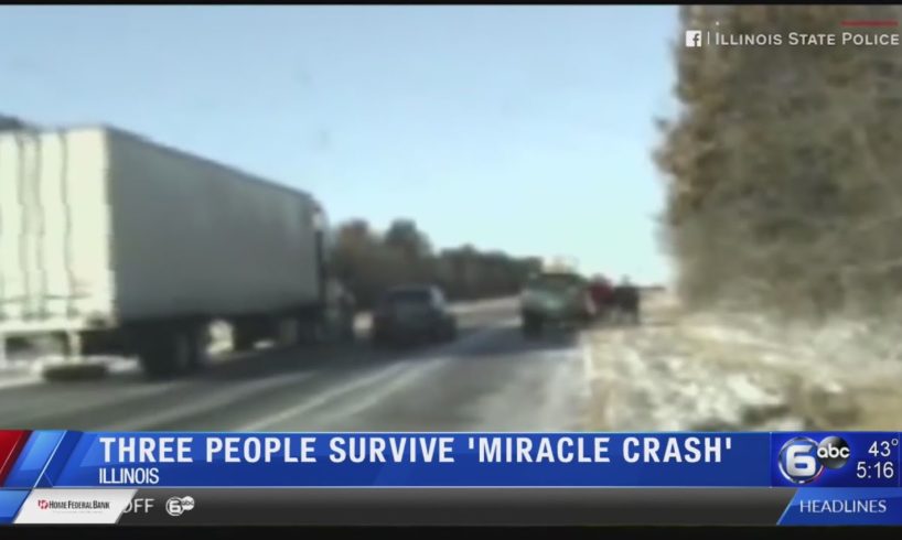 VIDEO: Illinois State Troopers ‘inches’ from death in icy truck crash