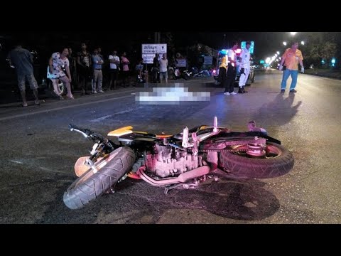 Bangkok moped taxis near death accident. ?