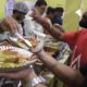 Crab Masala (130 rs ) Plate with Plain Rice (50 rs) - Mouthwatering Bengali Thali