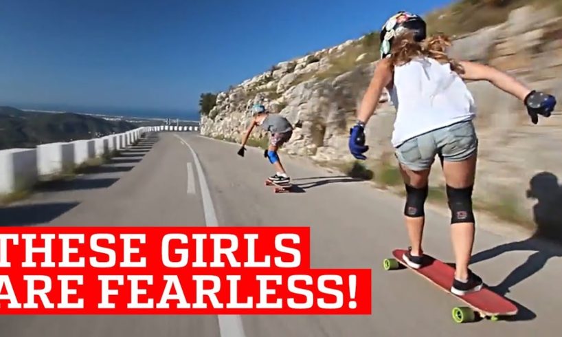 Extreme Downhill Skateboarding Girls | People Are Awesome