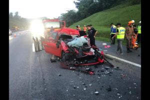 Five killed when car slams into lorry near KKB