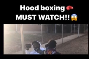 Hood Boxing Part3??(he Got Knocked Out?)#hoodfights #fights #boxing