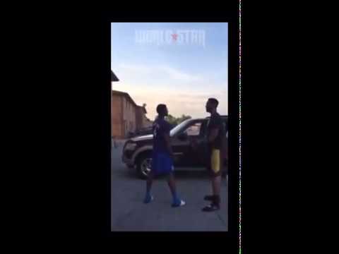 Hood fight *GETS KNOCKED OUT*