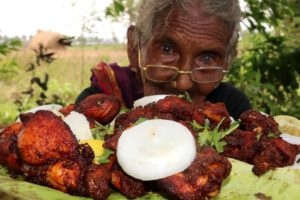 My 105 Grandma cooking CHICKEN LOLLIPOP RECIPE