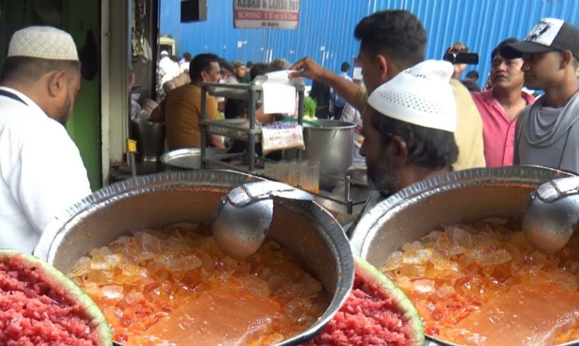 Ninja Cutting - All entertained with Watermelon Milk Juice - Imam Sharbathwala Mumbai