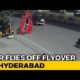 On Camera, Speeding Car Skids Off Hyderabad Flyover, Crashes, Kills 1