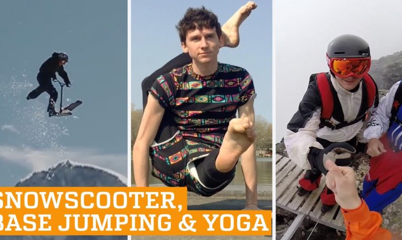 TOP FIVE: Snowscooter, Base Jumping, Yoga & Juggling | PEOPLE ARE AWESOME 2016