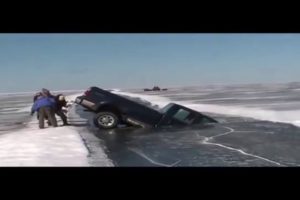 Vehicles Falling Through Ice Compilation