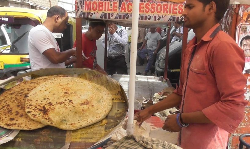 Young Hard Worker - World Cheapest Aloo Paratha @ 10 rs Only - Delhi Street Food