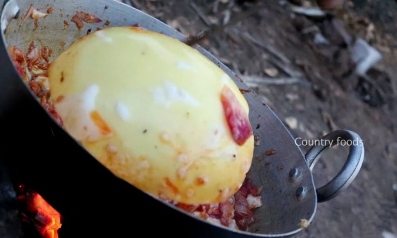 BIG Emu Egg Curry | Healthy Emu Eggs | Delicious Emu Eggs Curry