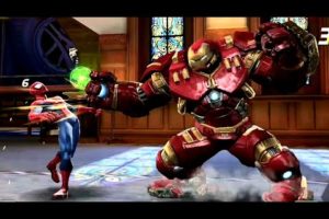 Hulkbuster, Carnage, The Hood, Captain Marvel, Dr Strange fight Spiderman & Wolverine team!