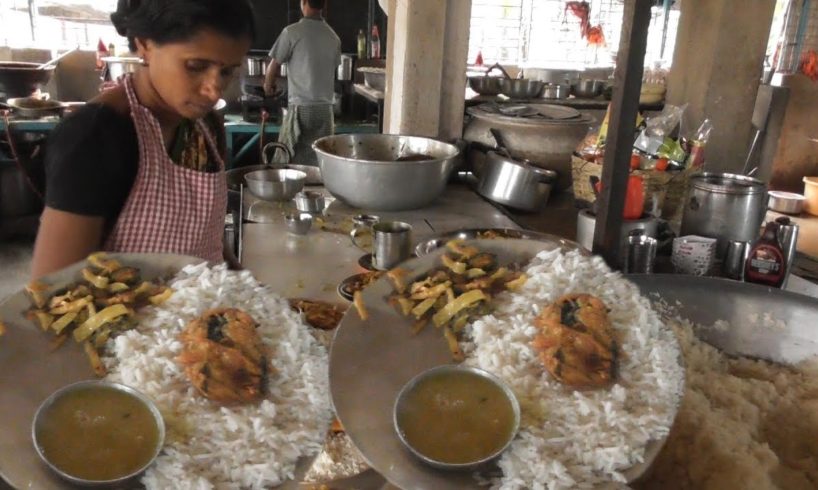 Indian Dhaba Menu - Rice with Dal - Veg Curry - Potato Bhajji - Beguni @ 40 rs Plate