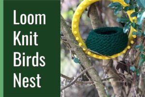 LOOM KNITTING Birds Nest on Round Loom Wildlife Animal Rescue Loomahat