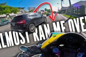 Near Collisions - Dodging Death & Bad Drivers on a Motorcycle in MIAMI - RPSTV