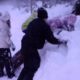 Snow fight at Mt Hood