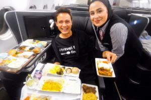 15 Courses BUSINESS CLASS Food on IRAN AIRLINES!! | Mahan Air - Bangkok to Tehran!
