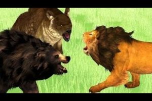 Big Battle Animals Fights Lion Vs Bear Dinosaurs, Tigers,Pythons,and more animal fights