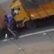 CCTV live accident footage from India: multiple vehicle pileup with lucky escape for bike-riders