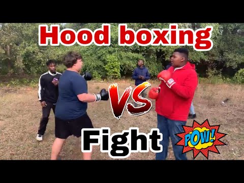 HOOD BOXING ,GLOVES UP (IT WENT DOWN )PART 1