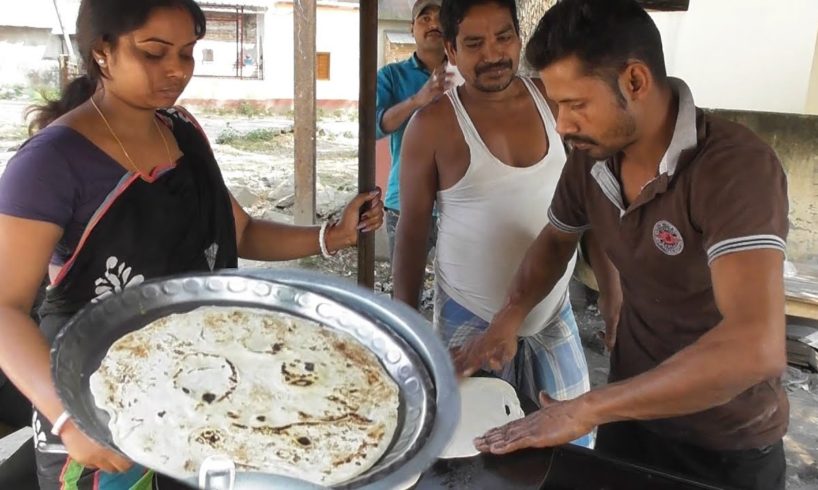 Honest Husband Wife Manages Everything Together - Paratha @ 5 rs each - Indian Street Food