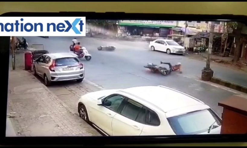 Horrific road accident: Biker gets dragged for metres, smashes into divider, dies on spot