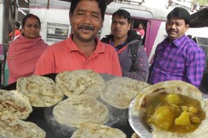 It's a Breakfast Time in Ranaghat Station - ( Jamai R Dokan ) - 2 Paratha with Veg Curry @ 10 rs