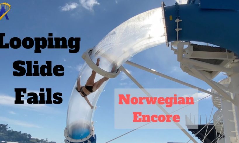 Looping Slide Fails on the Norwegian Encore Cruise Ship