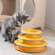 Maine Coon Kitten Plays with Petstages Tower of Tracks Toy