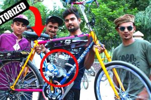 People are Awesome || Motorized bicycle || Assembled by wahab jerry || Bicycle ONE WHEELING