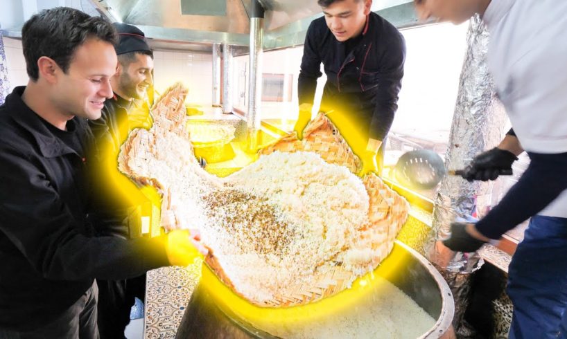 Street Food on the SILK ROAD - INSANE 1000 Person PLOV COOKING in Uzbekistan + TANDOORI MEAT CAVE!!!