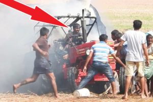 "Near Death Captured"/Tractor Driver "Nearly Died" Saving He's Tractor From Fire/#Tractorvideos/M W