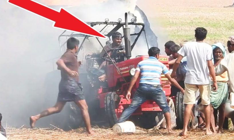 "Near Death Captured"/Tractor Driver "Nearly Died" Saving He's Tractor From Fire/#Tractorvideos/M W