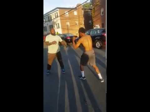 Another Hood Fight Knock Out in the Hood