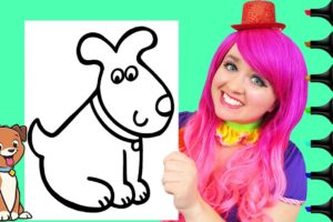 Coloring A Puppy Dog Cute Animals Coloring Page Prismacolor Paint Markers | KiMMi THE CLOWN