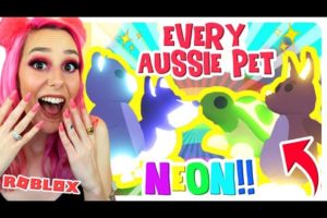 EVERY AUSSIE PET IN NEON! What Every Aussie Pet Looks Like As A Neon Pet! Adopt Me (Roblox)