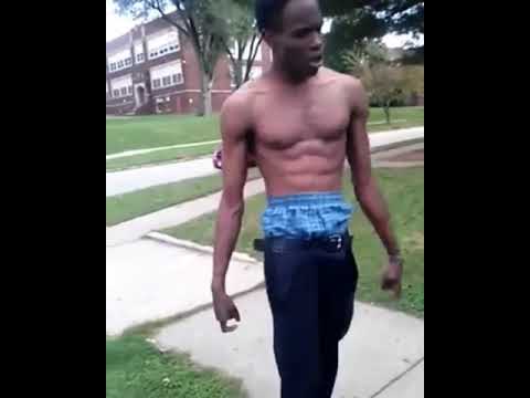 Hood fight - mentally challenged guy gets berated by guy who had enough