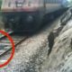 India train stunt: Man risks life lying on railway tracks as train speeds over him