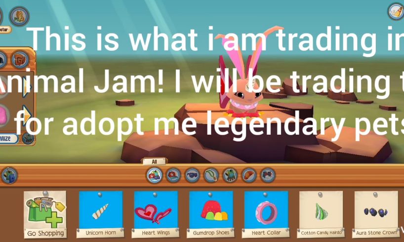 My animal jam inventory for trade for adopt me legendary pets