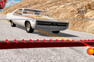 Spike strip knocks the car off the road #4 BeamNG Drive