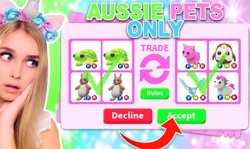 TRADING AUSSIE PETS ONLY In Adopt Me! (Roblox)