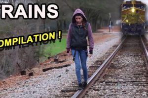 TRAINS VS CARS   Locomotives Accidents Close Calls Lucky People Railroad Crossing Epic Fail