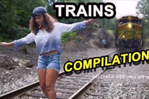 TRAINS VS CARS & TRUCKS Lucky People Epic Fail Locomotives Close Calls Accidents Railroad Crossing