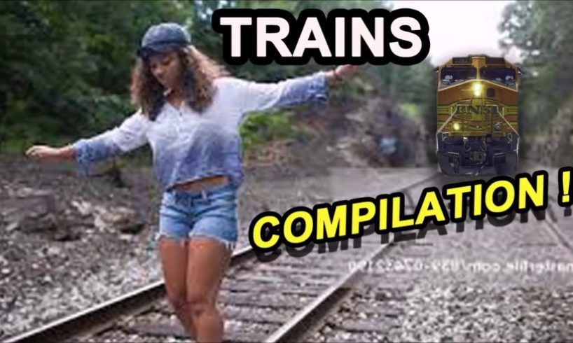 TRAINS VS CARS & TRUCKS Lucky People Epic Fail Locomotives Close Calls Accidents Railroad Crossing