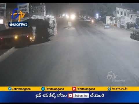 Two Lorries Hit | One Person Narrow Escape From Accident | in Sangareddy