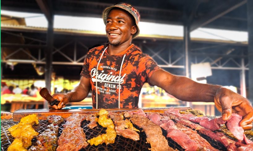 African Street Food in Namibia!!! OUTRAGEOUS Worms, Kapana and Rare Meats!!