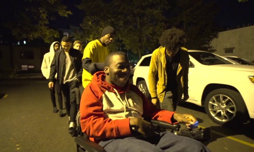 DISABLED MAN IN WHEELCHAIR FIGHTS IN THE HOOD