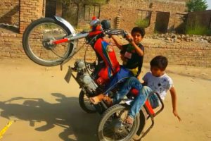 Dangerous One Wheelling Amazing Stunt By 9 Year Old Boy   Ali Hamza Doing New Bike Stunts 2020