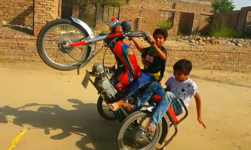 Dangerous One Wheelling Amazing Stunt By 9 Year Old Boy   Ali Hamza Doing New Bike Stunts 2020